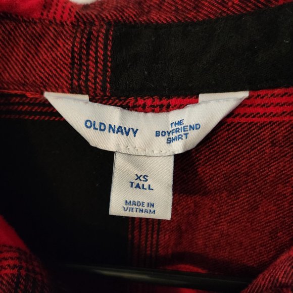 Old Navy Tall "The Boyfriend Shirt" Button Down Flannel - Picture 3 of 3